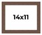 14x11 Wide Barnwood Picture Frame with UV-Resistant Acrylic & Acid Free Backing, Available in 6 Paint Finishes - Grey, Brown, White, and Black